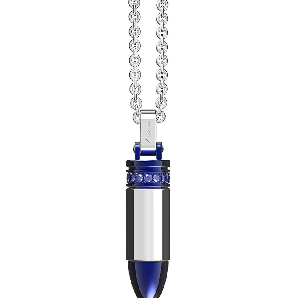 Fashion Zancan Steel Necklace With Bullet And Precious Stones Colliers