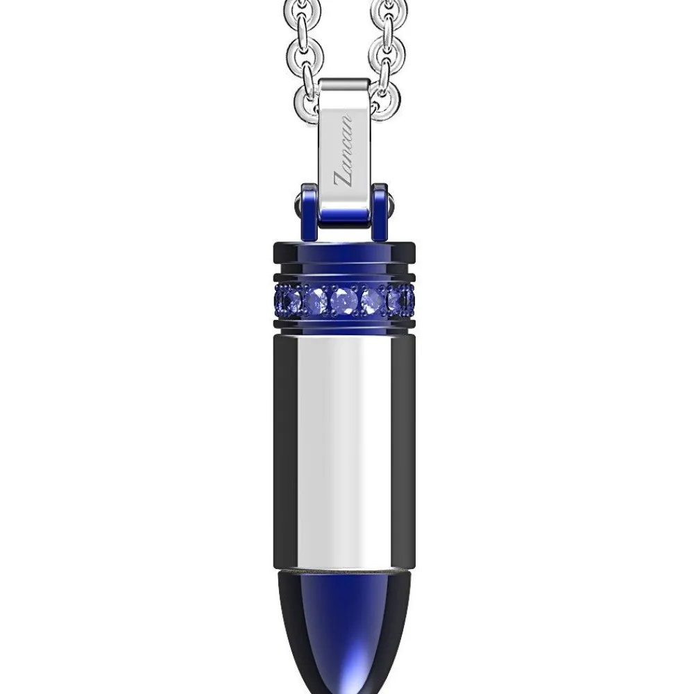 Fashion Zancan Steel Necklace With Bullet And Precious Stones Colliers