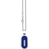 New Zancan Steel Necklace With Tag And White Sapphire. Colliers