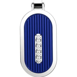 New Zancan Steel Necklace With Tag And White Sapphire. Colliers