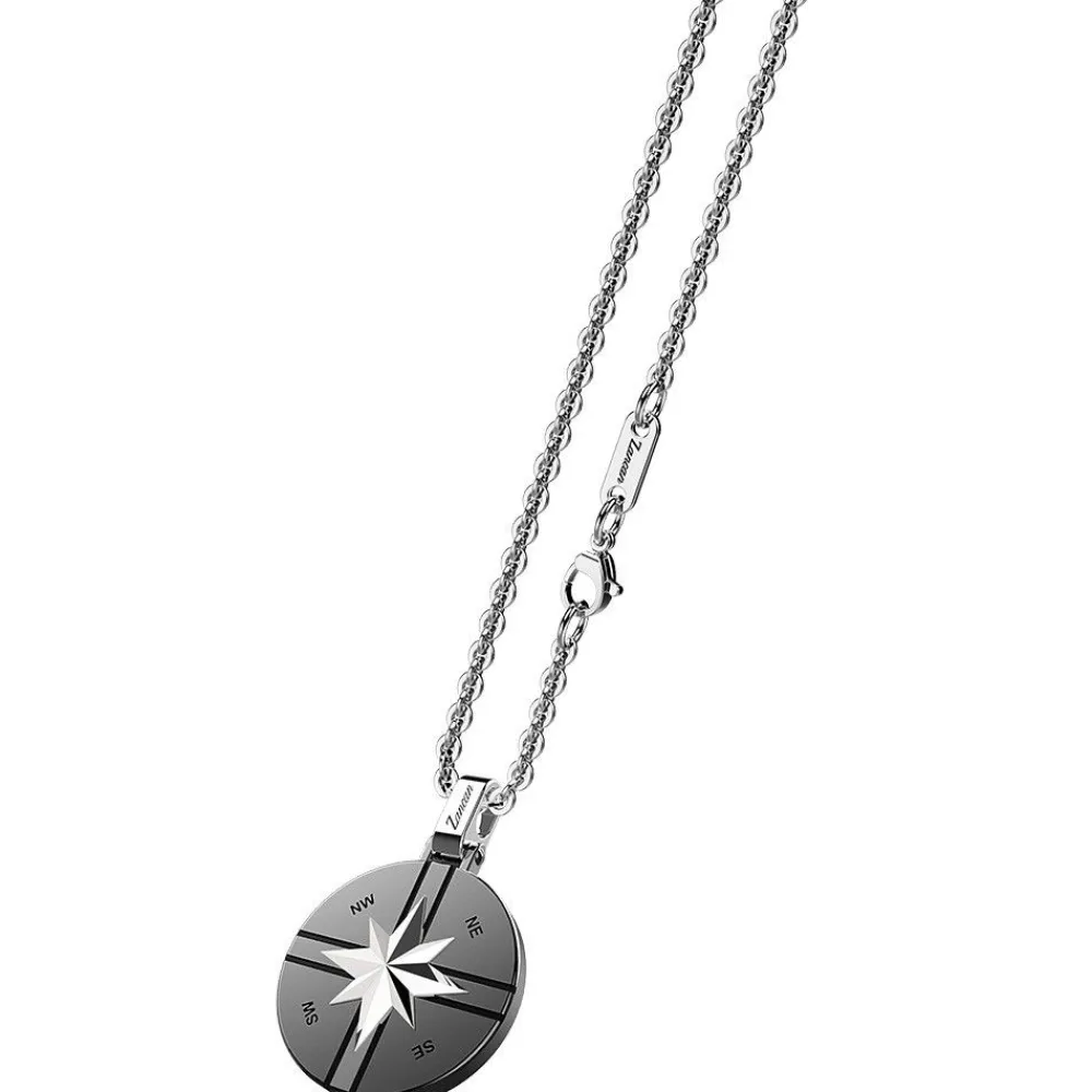 New Zancan Steel Necklace With Wind Rose. Colliers