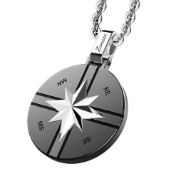 New Zancan Steel Necklace With Wind Rose. Colliers