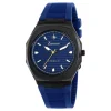 New Zancan Steel Ultra-Slim Time-Only Watch With Silicone Strap. Superslim