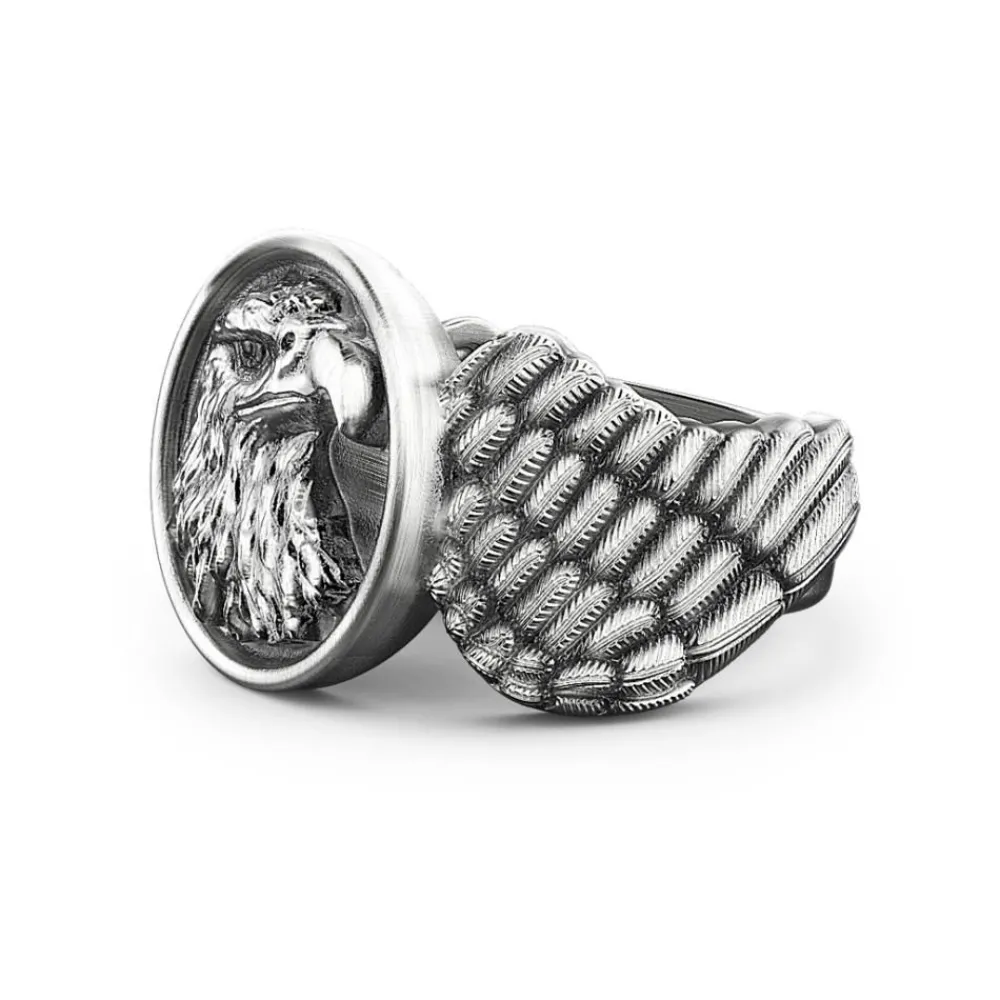 Best Zancan Vintage Finish Silver Eagle Ring. Bagues