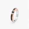 Store Zancan White And Rose Gold Ring With Diamonds. Bagues