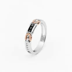 New Zancan White And Rose Gold Ring With Diamonds. Bagues