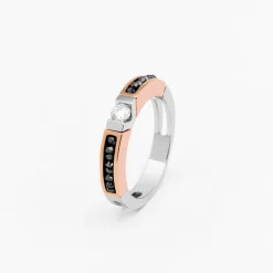 Flash Sale Zancan White And Rose Gold Ring With Diamonds. Bagues