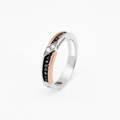 Best Sale Zancan White And Rose Gold Ring With Diamonds. Bagues