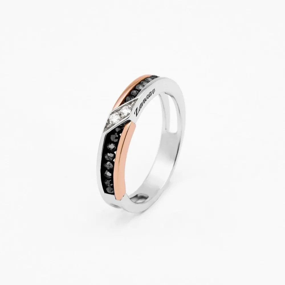 Best Sale Zancan White And Rose Gold Ring With Diamonds. Bagues