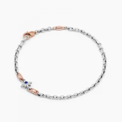 Hot Zancan White Gold Bracelet With Diamonds And Wind Rose. Bracelets