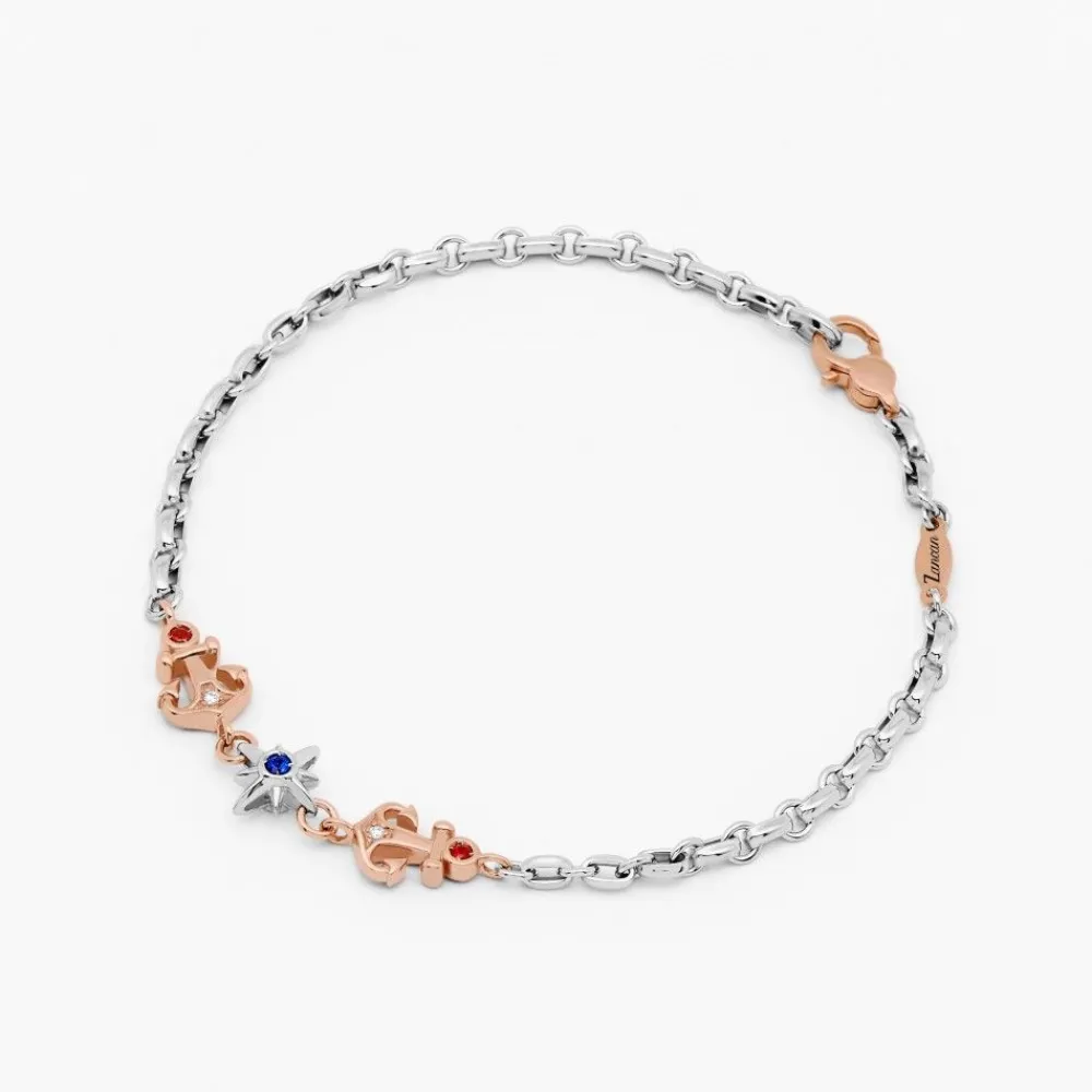Cheap Zancan White Gold Bracelet With Diamonds And Precious Stones. Bracelets