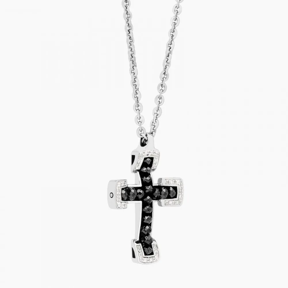 Flash Sale Zancan White Gold Necklace With Cross And Diamonds. Colliers