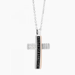 Shop Zancan White Gold Necklace With Cross And Diamonds. Colliers