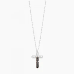 Fashion Zancan White Gold Necklace With Cross And Diamonds. Colliers