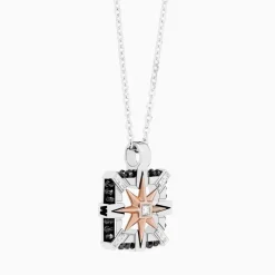 Store Zancan White Gold Necklace With Iconic Wind Rose. Colliers