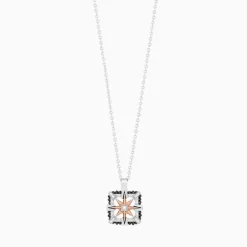 Store Zancan White Gold Necklace With Iconic Wind Rose. Colliers