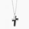 Online Zancan White Gold Necklace With Cross And Diamonds. Colliers