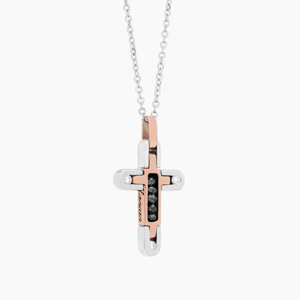 Flash Sale Zancan White Gold Necklace With Cross And Diamonds. Colliers