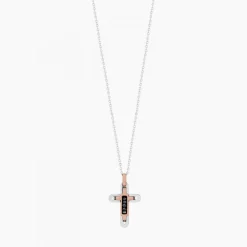 Flash Sale Zancan White Gold Necklace With Cross And Diamonds. Colliers