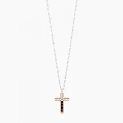 Shop Zancan White Gold Necklace With Cross And Diamonds. Colliers