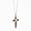 Hot Zancan White Gold Necklace With Cross And Diamonds. Colliers