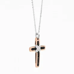 Hot Zancan White Gold Necklace With Cross And Diamonds. Colliers