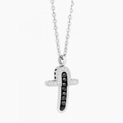Fashion Zancan White Gold Necklace With Cross And Diamonds. Colliers