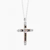 Hot Zancan White Gold Necklace With Cross And Diamonds. Colliers