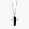 Discount Zancan White Gold Necklace With Cross And Diamonds. Colliers