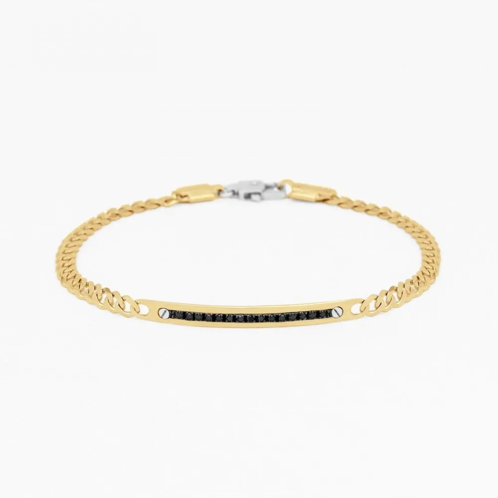 New Zancan Yellow Gold Bracelet With Diamonds. Bracelets