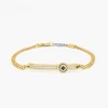 Best Zancan Yellow Gold Bracelet With Diamonds And Wind Rose. Bracelets
