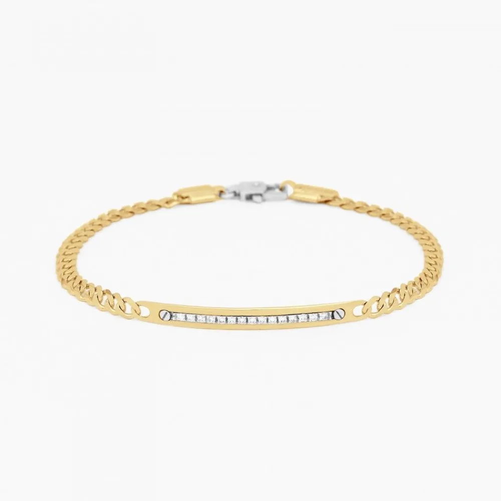 New Zancan Yellow Gold Bracelet With Diamonds. Bracelets