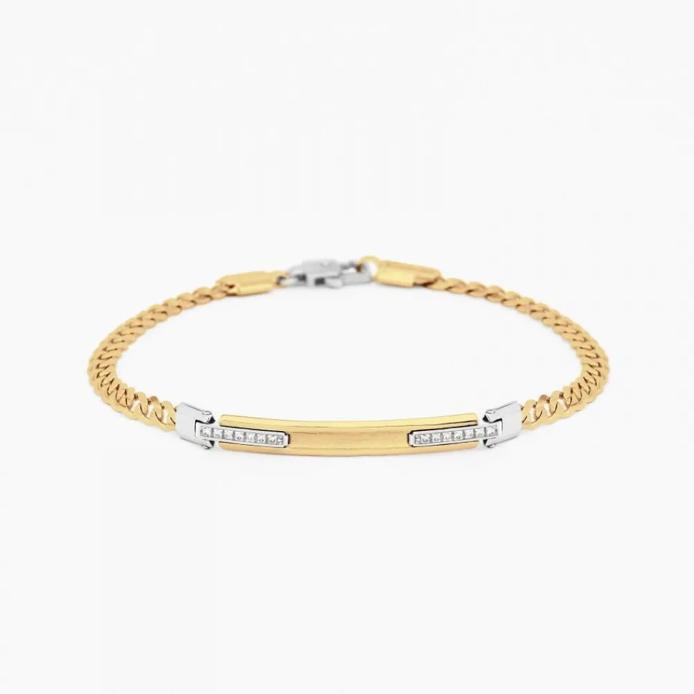 Clearance Zancan Yellow Gold Bracelet With Diamonds. Bracelets