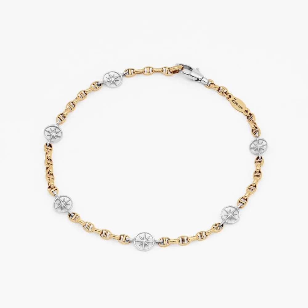 Fashion Zancan Yellow Gold Bracelet With Wind Rose Bracelets
