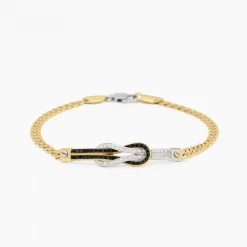 Cheap Zancan Yellow Gold Bracelet With Diamonds. Bracelets